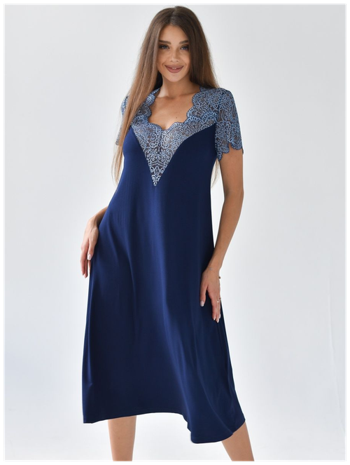 Сорочка Текстильный Край, размер 62, синий