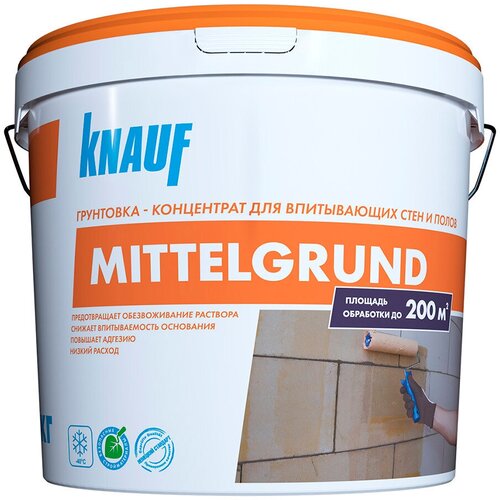 Грунт Knauf Миттельгрунд 10 кг концентрат 1:5 грунт knauf миттельгрунд для впитывающих оснований 10 кг