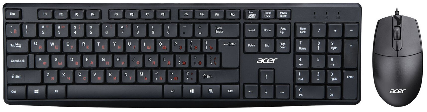 Клавиатура + мышь Acer OMW141 клав: черный мышь: черный USB (ZL. MCEEE.01M)