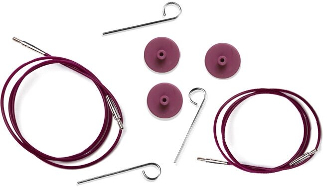 Тросик (заглушки 2шт, кабельный ключик) для съемных спиц, длина 35 (60)см, KnitPro, 10501