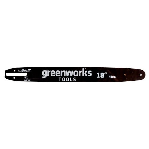 Шина greenworks 46 см. ширина паза 1.1 мм, кремнистая сталь 29777 шина greenworks для электрического и аккумуляторного высотореза сучкореза длина шины 20 см