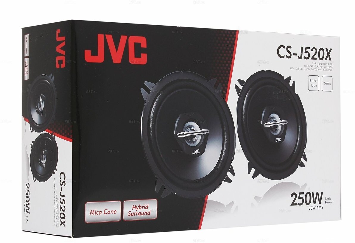 Колонки автомобильные JVC CS-J520X 250Вт 91дБ 4Ом 13см (5дюйм) (ком.:2кол.) коаксиальные двухполосные - фотография № 5