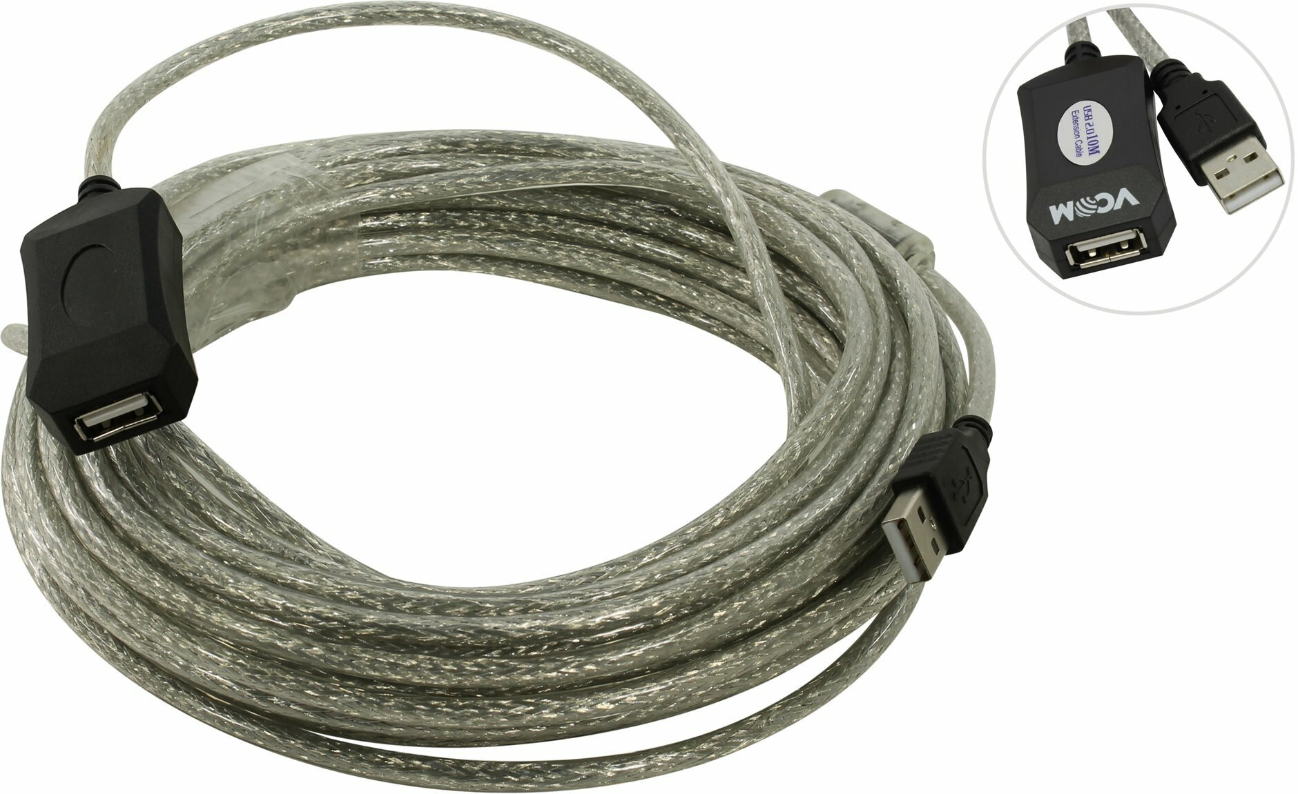 Кабель удлинитель VCOM USB2.0-AMAF 5.0 метров, с усилителем [VUS7049] - фото №17