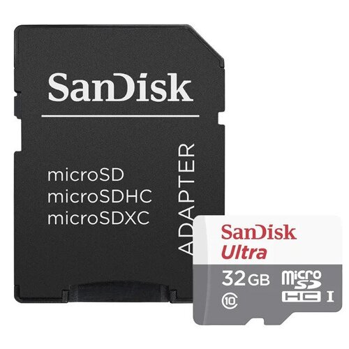 SanDisk 32GB microSD Class 10 Ultra Light UHS-I (100 Mb/s) + SD адаптер