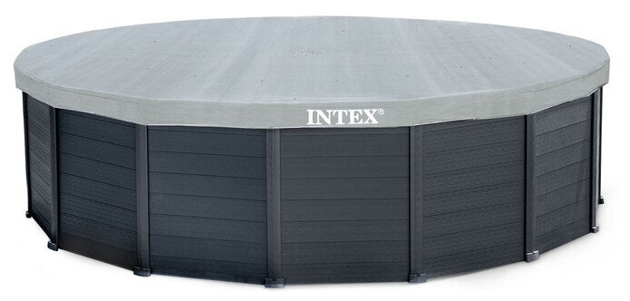 Каркасный бассейн Intex 478 х 124 см Graphite Gray Panel Pool + песочный фильтрующий насос - фотография № 16