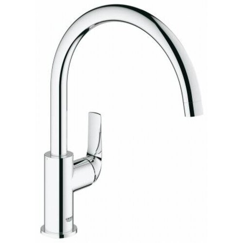 Смеситель для мойки Grohe BauCurve с высоким C-образным изливом, картридж 28 мм 31231001 смеситель для кухни мойки grohe baucurve 32805000 хром