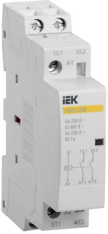 Контактор модульный КМ20-20М AC IEK MKK11-20-20