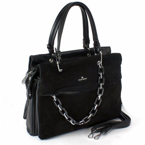 Сумка Valle Mitto, натуральная замша, черный