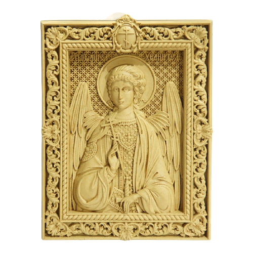 Икона Ангел Хранитель, 14х19 см, вес: 520 г, цвет: бежевый