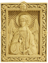 Икона Ангел Хранитель, 14х19 см, вес: 520 г, цвет: бежевый