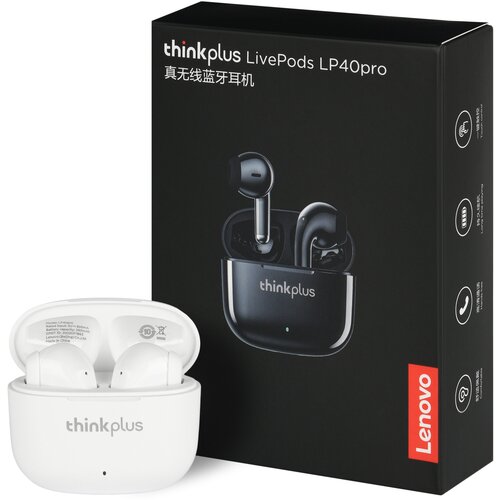 Беспроводные наушники Lenovo Thinkplus Live Pods LP40 Pro белый наушники lenovo xt95 pro live pods черные