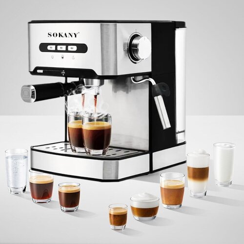 Паровая кофеварка Электрическая эспрессо-кофемашина 16л автоматическая 15бар 1250000₽