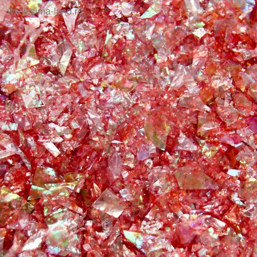 Глиттер для творчества 45 гр Слюда коралловая 18х12 см 278₽