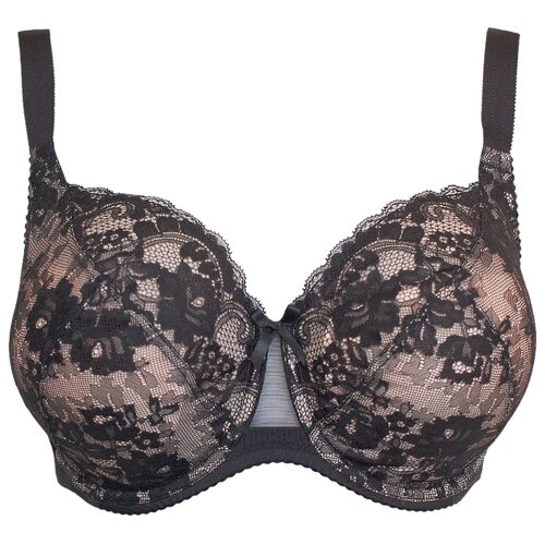 фото Бюстгальтер milavitsa classic elegant размер 75d черный с нюдом