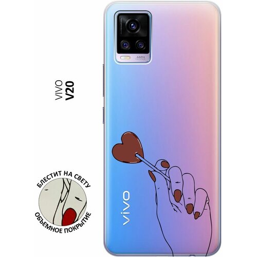 Силиконовый чехол на Vivo V20 / Виво В20 с 3D принтом Heartbreaker прозрачный силиконовый чехол на vivo v20 виво в20 с 3d принтом 2007 прозрачный