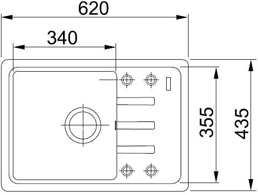 Кухонная мойка FRANKE Centro CNG 611/211-62 бежевый (114.0639.679) - фотография № 3