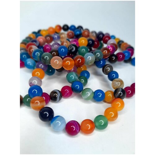 фото Браслет агат разноцветный/ агат нет бренда