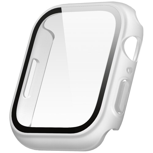 Elago для Apple Watch 44/45 mm чехол Clear Shield case+9H glass Frosted Transparent