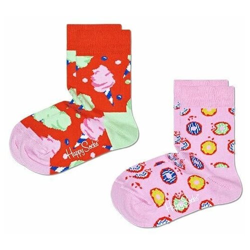 Носки Happy Socks размер 2-3Y, розовый, мультиколор daishana 20pieces 10pair lot new fashion candy colored sock women ankle sock funny cute boat socks casual lady girl sokken mujer