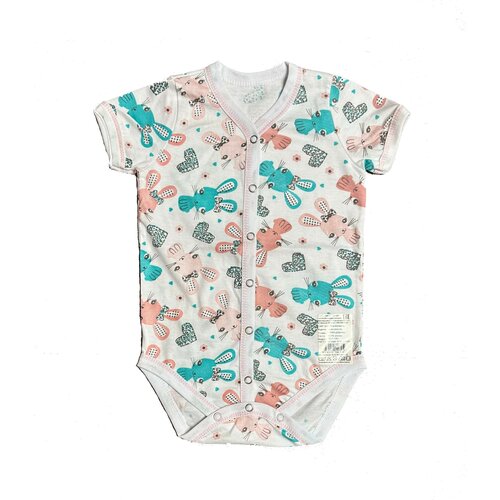 Боди Три ползунка детское, на кнопках, размер 74/44, белый