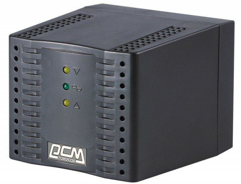 Стабилизатор напряжения Powercom TCA-1200 600Вт 1200ВА черный