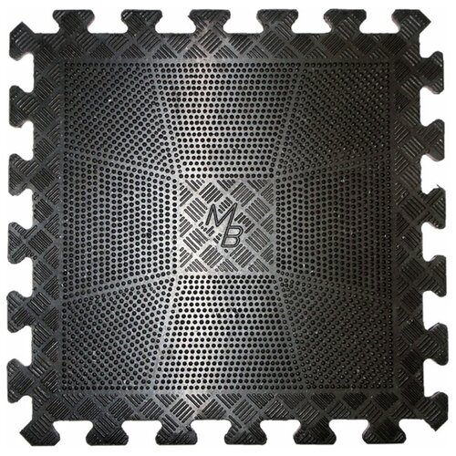 фото "коврик резиновый черный mb barbell 400х400, толщина 12мм (mb-matbl-12)"