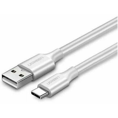 Кабель UGREEN US287 (60122) USB-A 2.0 to USB-C Cable Nickel Plating. Длина: 1,5м. Цвет: белый original samsung 120cm usb 3 0 type c cable afc fast charging data cable for galaxy s8 s9 s10 plus note 8 10 pro a30 a50 a70 a8s
