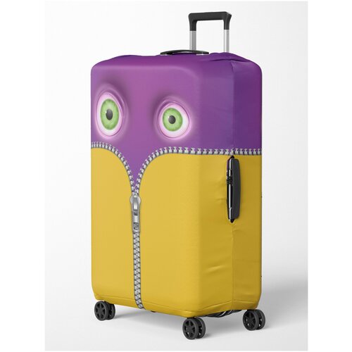 фото Чехол для чемодана , размер l, фиолетовый, оранжевый cvt