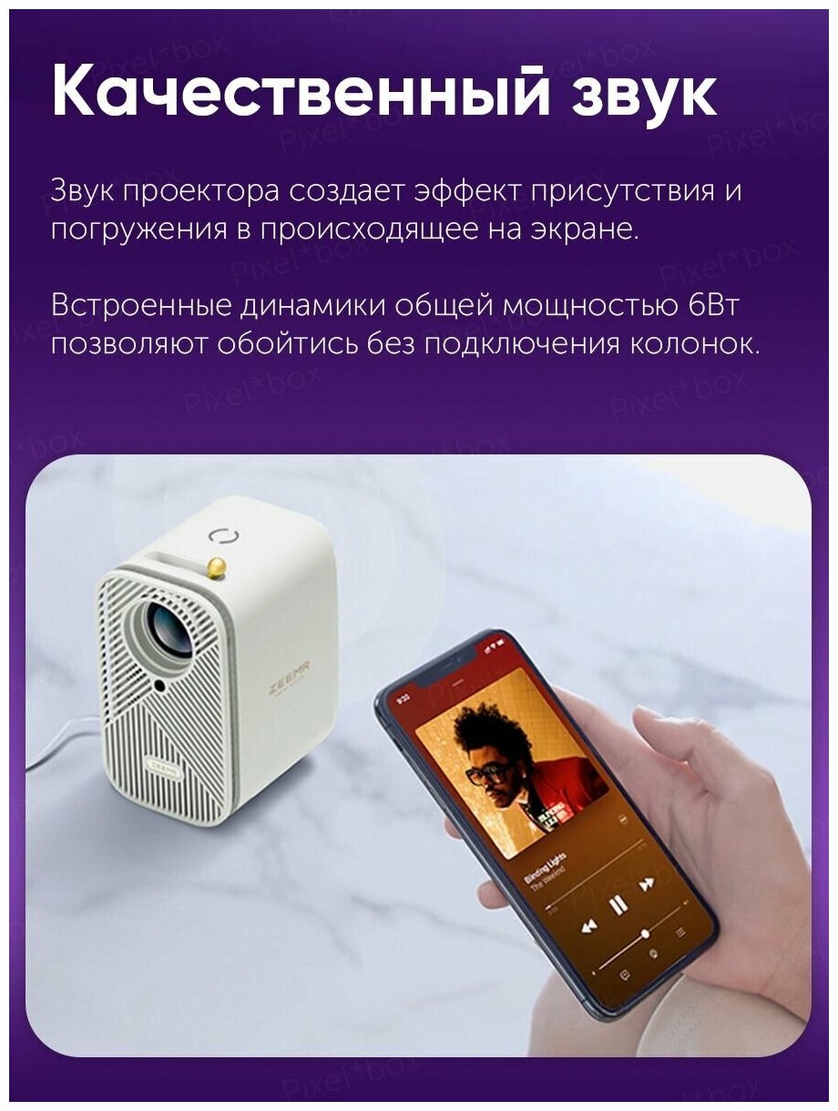 Проектор для фильмов кинопроектор для дома ZEEMR M1 Pro White