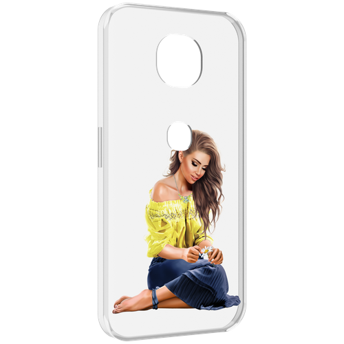 Чехол MyPads миленькая-девочка женский для Motorola Moto G5S (XT1799-2) задняя-панель-накладка-бампер