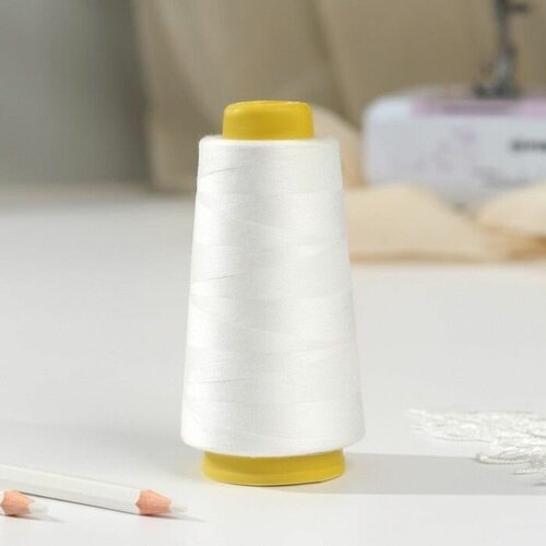 Нитки 502 3000 ярд цвет белый 565₽