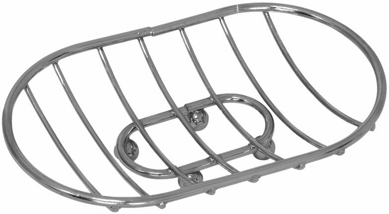 Мыльница на ножках овальная CHR-481 (хром. металл)