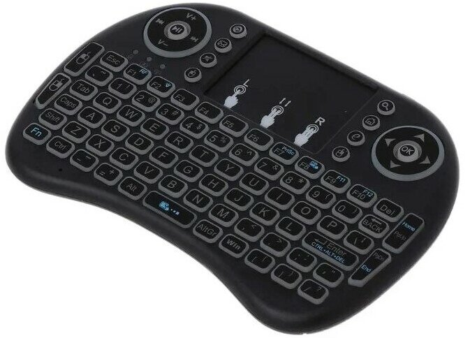 Беспроводная клавиатура для Смарт ТВ приставок TV Box с тачпадом, подсветкой, Li-Ion аккумулятор