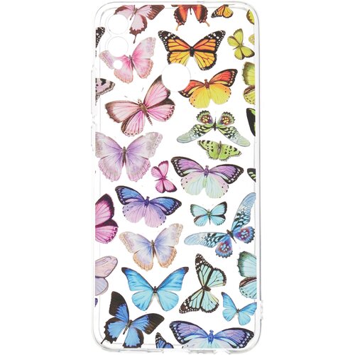 Чехол (накладка) Vixion силиконовый для Huawei Honor 8X / Хуавей Хонор 8X Радужные бабочки