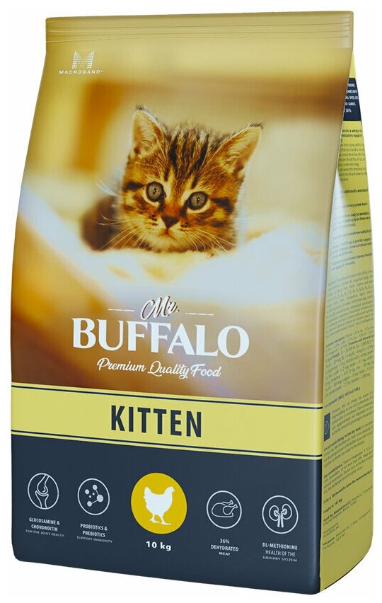 Mr.Buffalo KITTEN сухой для котят Курица 10кг