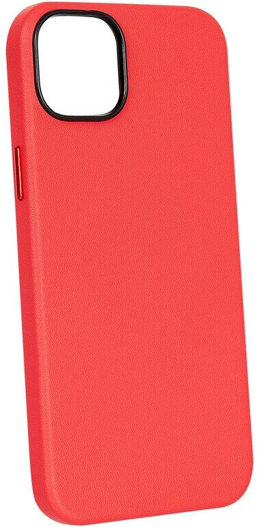 Чехол с MagSafe для iPhone 15 Кожаный (Leather Co)-Красный