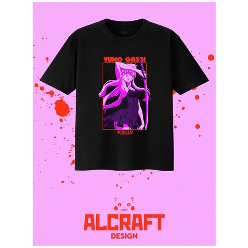 Футболка с принтом аниме оверсайз Дневник Будущего Юно Гасай Юкитеру Амано Ару Акисе