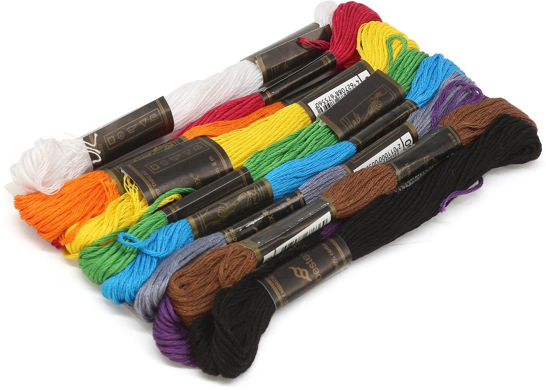 Мулине набор 'Для школы и дома', 10 шт*8 м, мерсеризованный хлопок, разноцветный, Bestex — фото 1