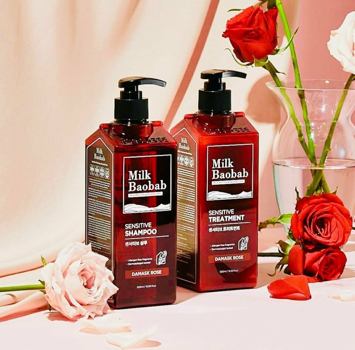 Шампунь MilkBaobab Sensitive Shampoo Damask Rose 500ml - фото №10
