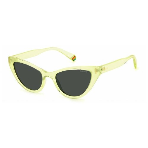 фото Солнцезащитные очки polaroid, кошачий глаз, поляризационные, для женщин, бесцветный