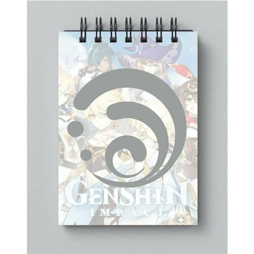 Блокнот Гидро Genshin Impact , Геншин Импакт № 6 набор комикс сказки том 6 блокнот genshin impact с наклейками коричневый