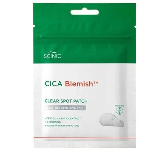 Патчи против акне с центеллой SCINIC Cica Blemish Clear Spot Patch, 4г х 9шт