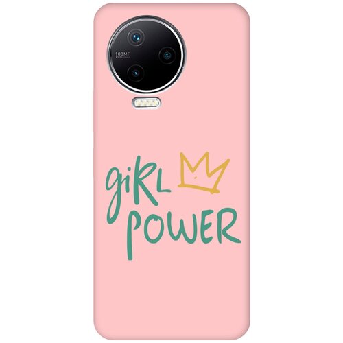 Силиконовый чехол на Infinix Note 12 Pro, Инфиникс Нот 12 Про Silky Touch Premium с принтом Girl Power! розовый матовый soft touch силиконовый чехол на infinix note 12 pro инфиникс нот 12 про с 3d принтом couple lines w черный