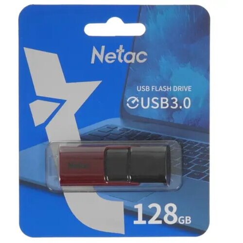 Память Flash USB 128 Gb Netac U182 USB3.0 (NT03U182N-128G-30RE) выдвижной коннектор