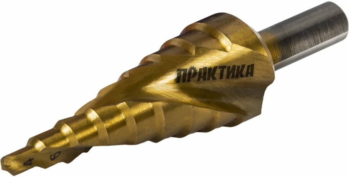 сверло по металлу ПРАКТИКА 4-20мм шаг 2мм ступенчатое - фото №1