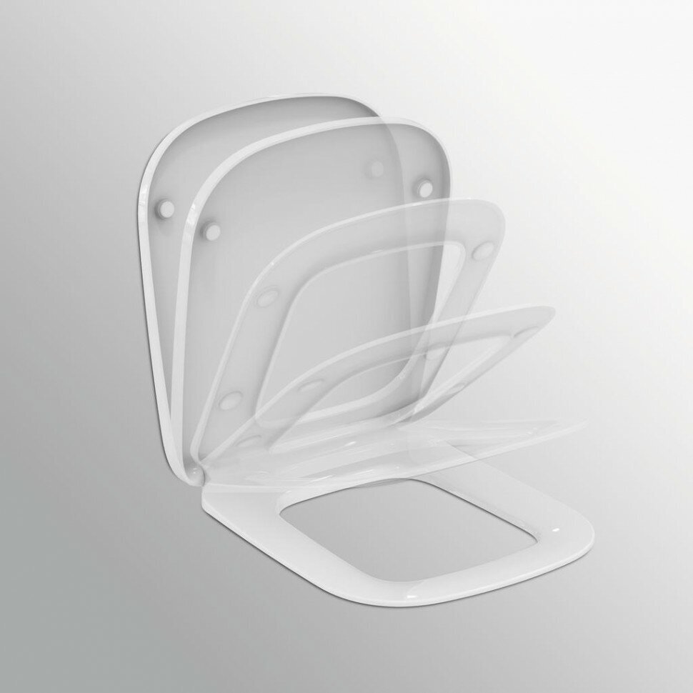 Крышка-сиденье для унитаза Ideal STANDARD Esedra T3181 дюропласт с микролифтом белый - фотография № 4