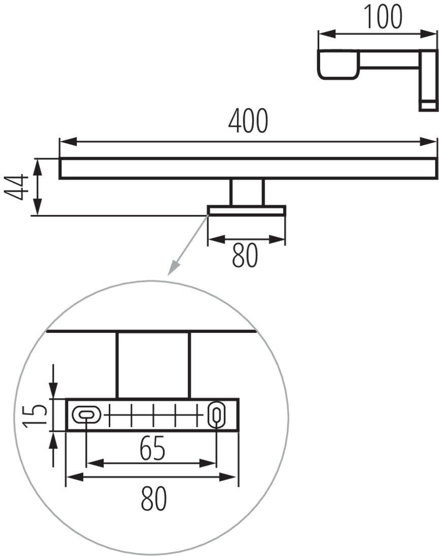 Подсветка для зеркала в ванной Kanlux 34932 ASTIM IP44 8W-NW-C - фотография № 3