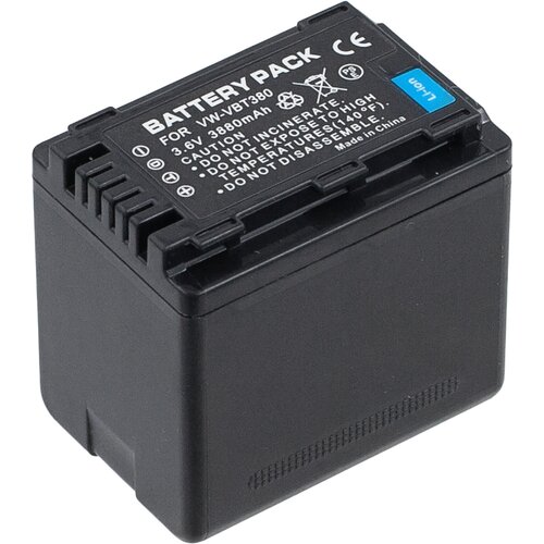 Аккумулятор VW-VBT380 для Panasonic HC-V770 | HC-V260 | HC-VX980 | HC-VXF990 | HC-V700 | HC-V160 - 3880mah видеокамера panasonic hc vx1 черный