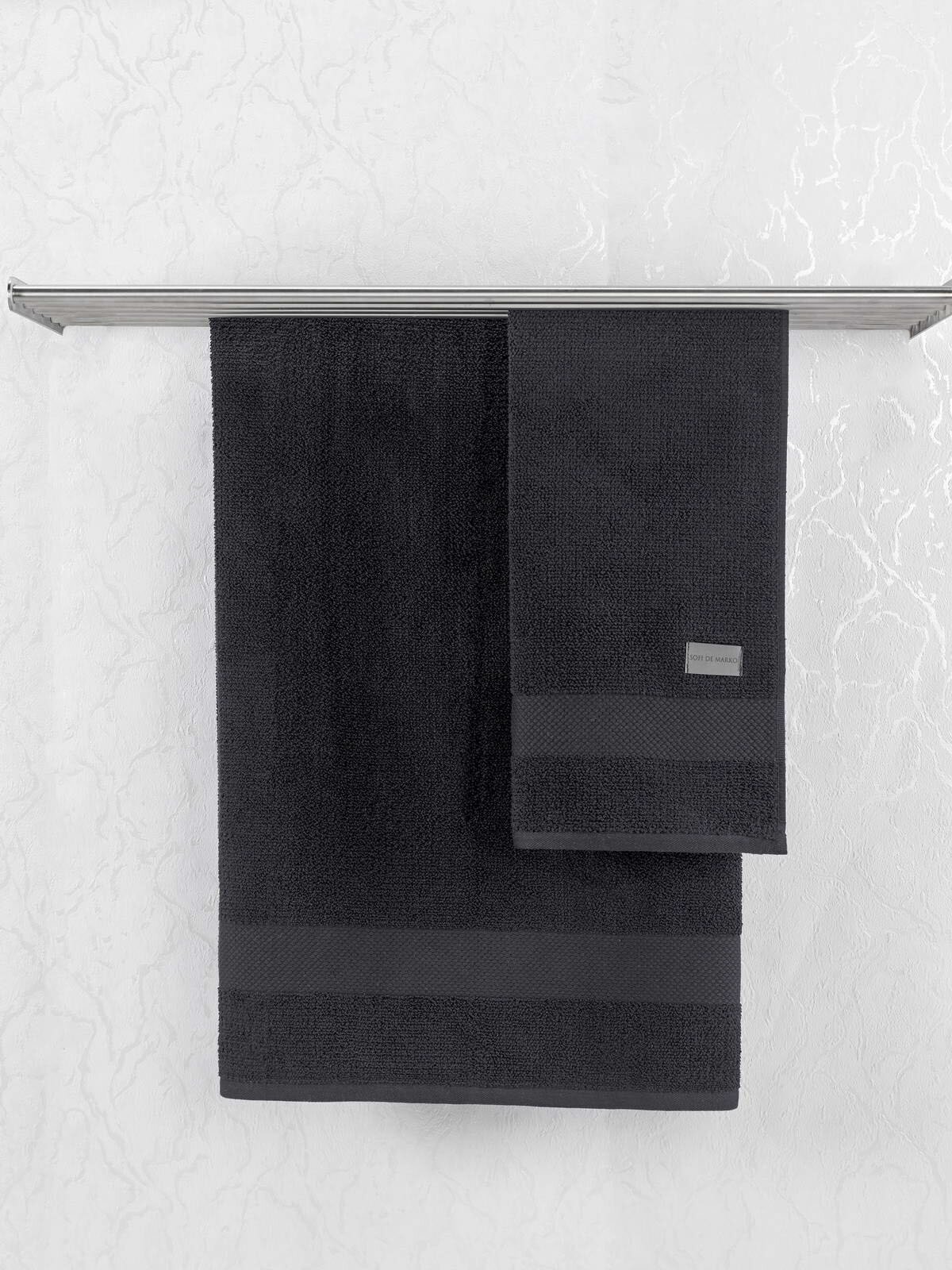 Полотенце Sofi de Marko Ralph (черное) 70х140 Махровое