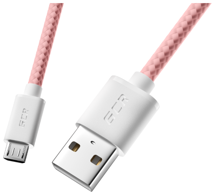 GCR Кабель 3A 1.5m MicroUSB, быстрая зарядка, розовый нейлон, GCR-51703 Кабель Greenconnect 1.5 м (GCR-51703) - фото №5